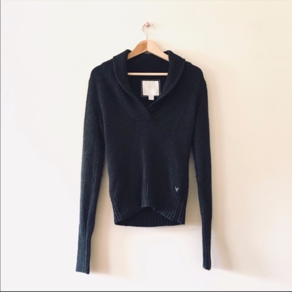 American Eagle Outfitters Sweaters - American Eagle Charcoal gray cowl neck sweater M